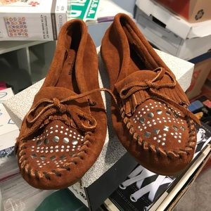 Brand new Minnetonka mocs, size 7